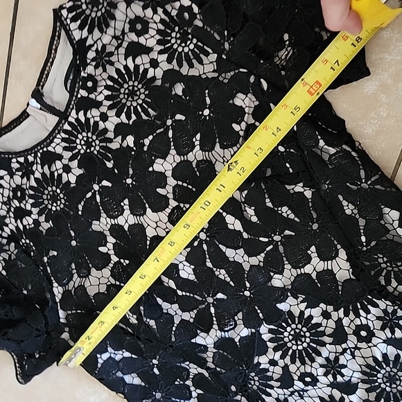 Karen Millen Black and White Lace Midi Dress - Picture 9 of 16